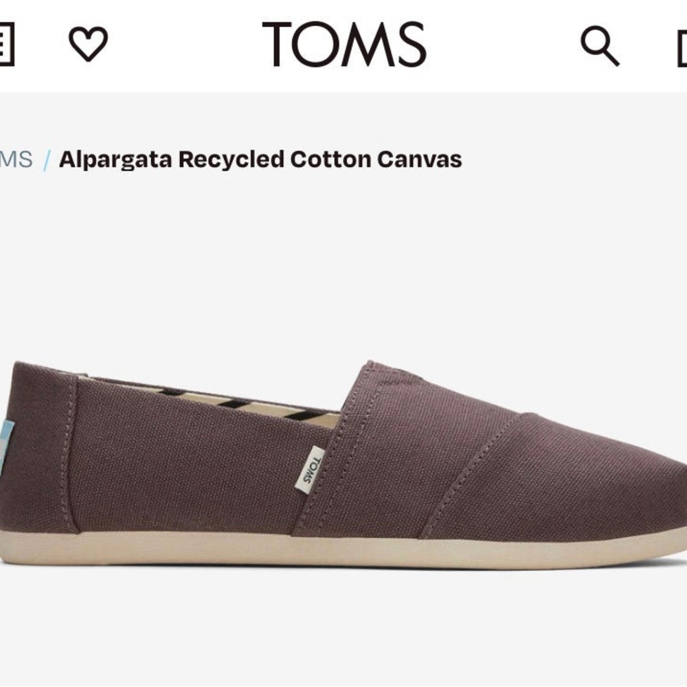 NWT classic Tom’s dark tan size 6.5